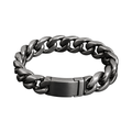 Heavy Stainless Steel Curb Chain Bracelet – Silver | Grunff Stwart