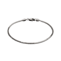 Slim Stainless Steel Curb Chain Bracelet – Silver | Grunff Stwart