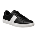 Premium Leather Low-Top Trainers – Black & White | Grunff Stwart