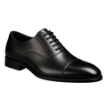 Premium Leather Cap-Toe Oxford Shoes – Black | Grunff Stwart