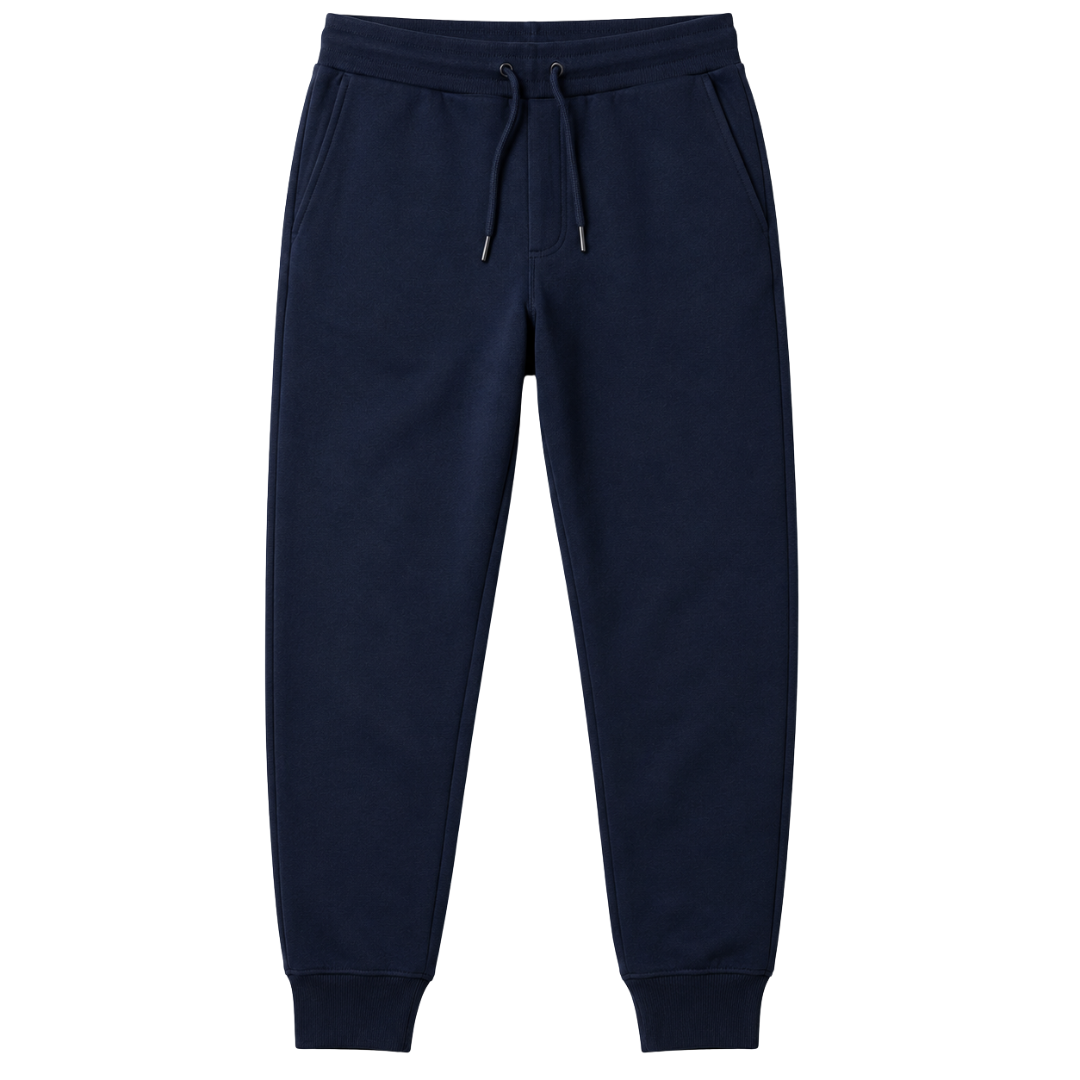 Premium Cotton Fleece Joggers – Deep Navy | Grunff Stwart